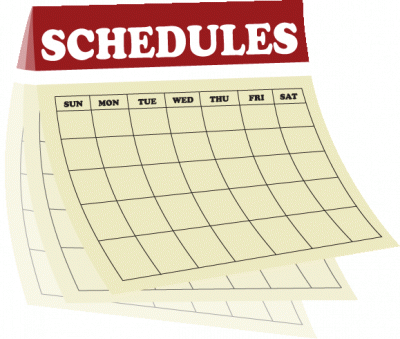 Schedules clipart